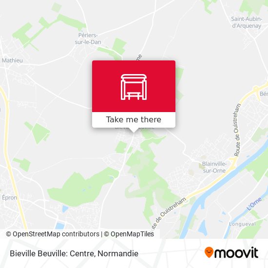 Bieville Beuville: Centre map