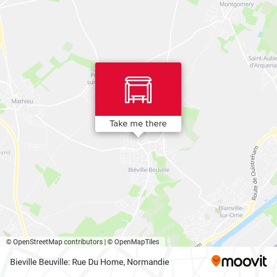 Mapa Bieville Beuville: Rue Du Home