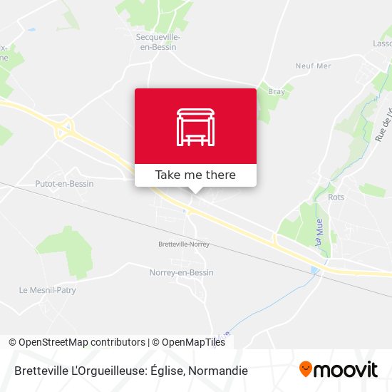 Mapa Bretteville L'Orgueilleuse: Église