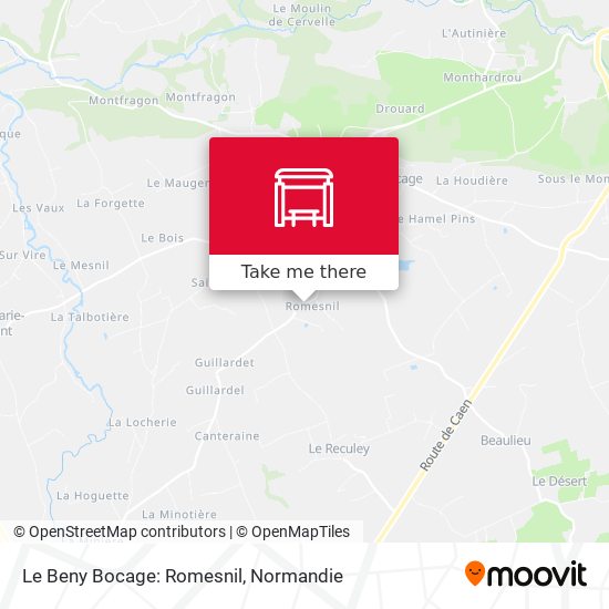 Mapa Le Beny Bocage: Romesnil