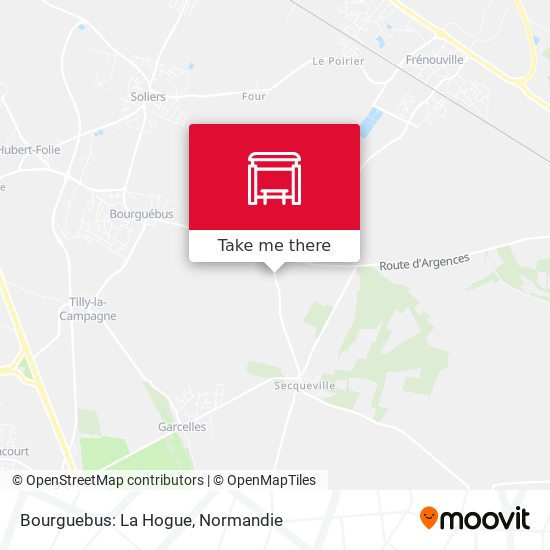 Mapa Bourguebus: La Hogue