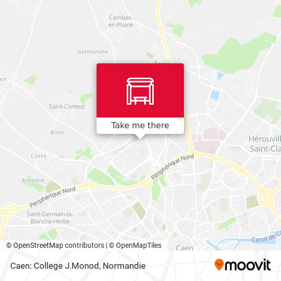 Mapa Caen: College J.Monod