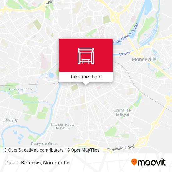 Caen: Boutrois map