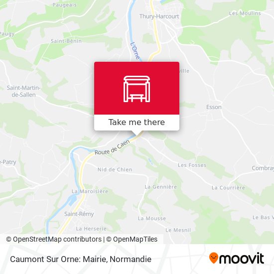 Mapa Caumont Sur Orne: Mairie