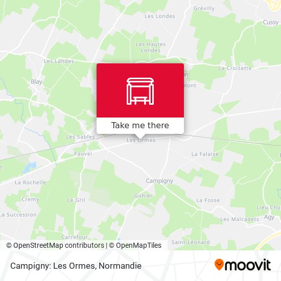 Mapa Campigny: Les Ormes