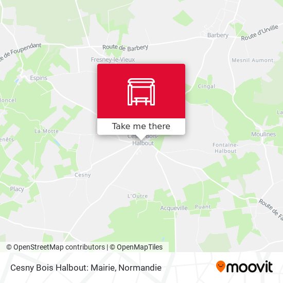 Cesny Bois Halbout: Mairie map