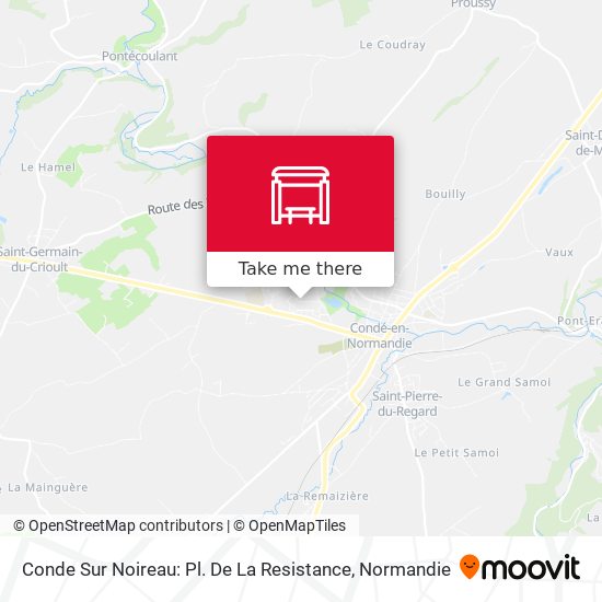 Mapa Conde Sur Noireau: Pl. De La Resistance