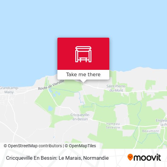 Mapa Cricqueville En Bessin: Le Marais