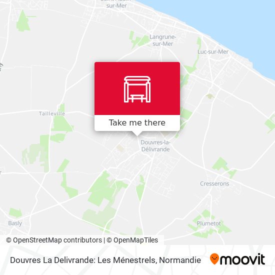 Mapa Douvres La Delivrande: Les Ménestrels