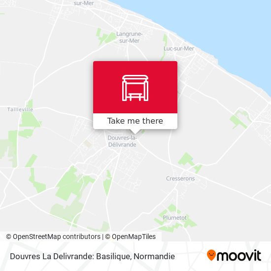 Mapa Douvres La Delivrande: Basilique