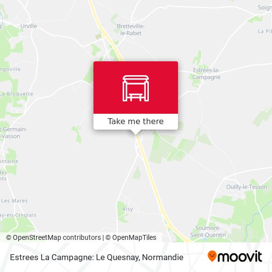 Mapa Estrees La Campagne: Le Quesnay