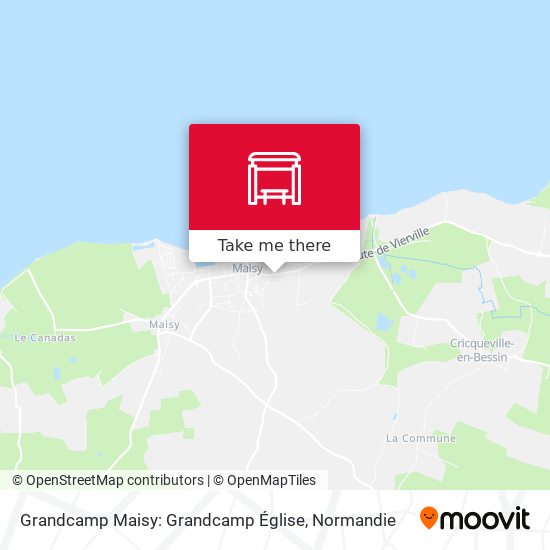Grandcamp Maisy: Grandcamp Église map