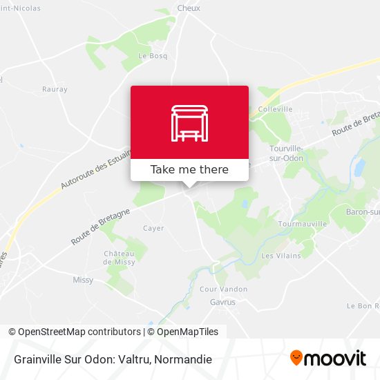 Mapa Grainville Sur Odon: Valtru