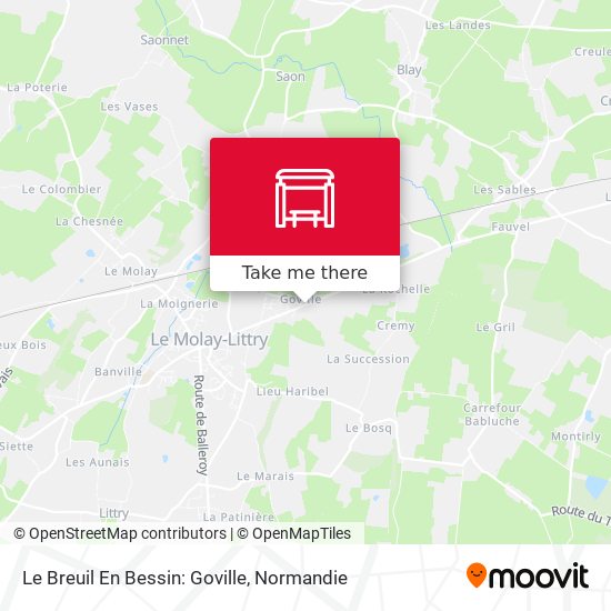 Mapa Le Breuil En Bessin: Goville