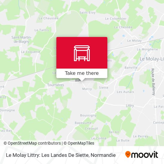 Mapa Le Molay Littry: Les Landes De Siette