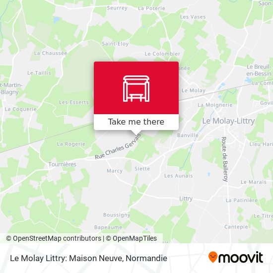 Mapa Le Molay Littry: Maison Neuve