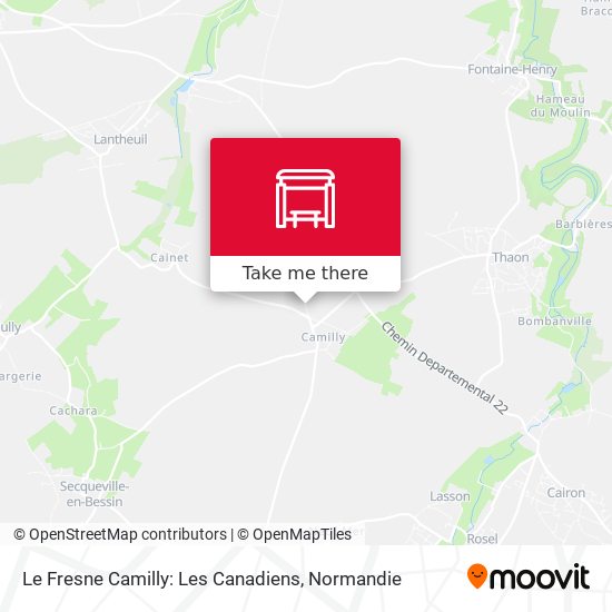 Le Fresne Camilly: Les Canadiens map