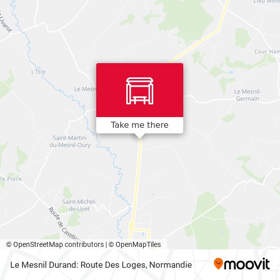 Mapa Le Mesnil Durand: Route Des Loges