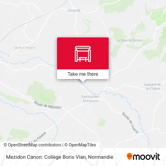 Mezidon Canon: Collège Boris Vian map