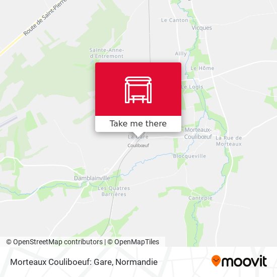 Morteaux Couliboeuf: Gare map