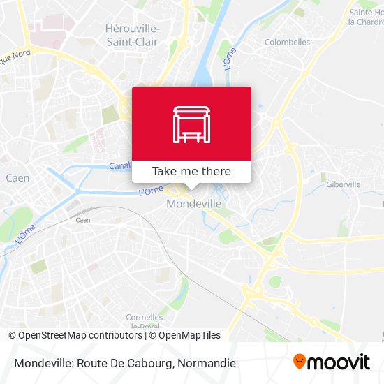 Mapa Mondeville: Route De Cabourg