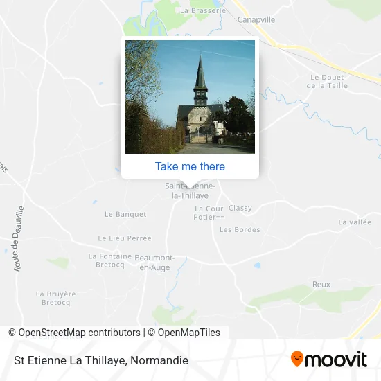 St Etienne La Thillaye map
