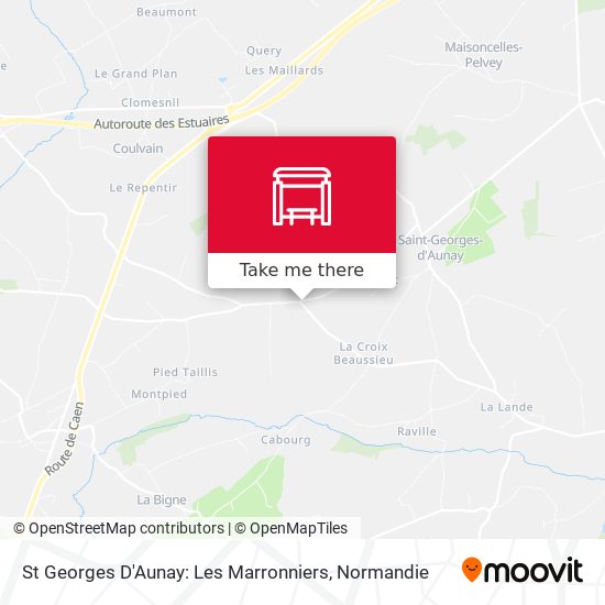 St Georges D'Aunay: Les Marronniers map