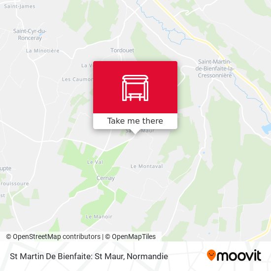 St Martin De Bienfaite: St Maur map