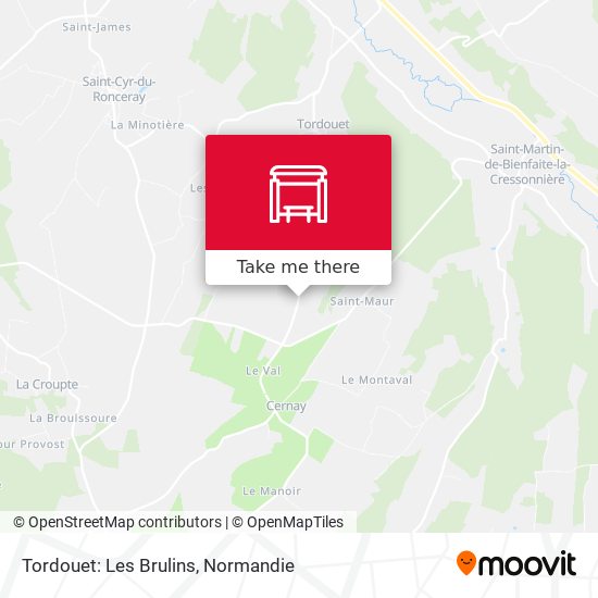 Mapa Tordouet: Les Brulins