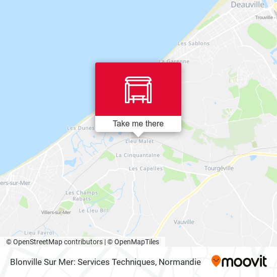 Mapa Blonville Sur Mer: Services Techniques