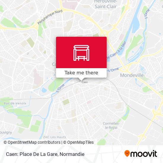 Caen: Place De La Gare map