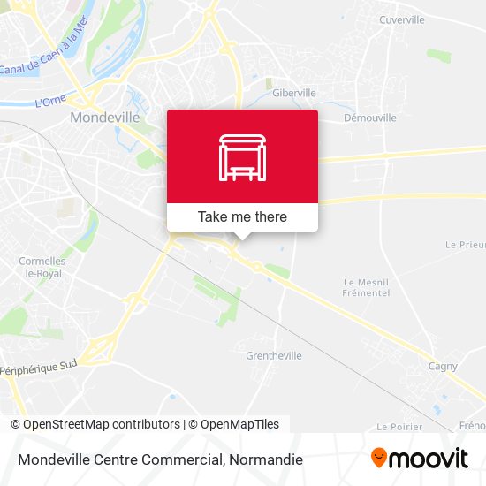 Mondeville Centre Commercial map