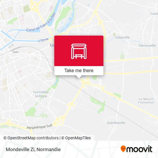 Mapa Mondeville Zi