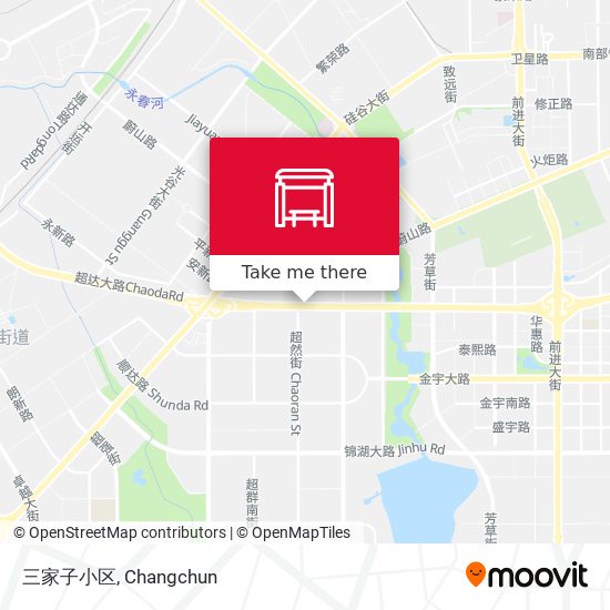 三家子小区 map