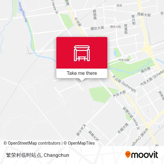 繁荣村临时站点 map