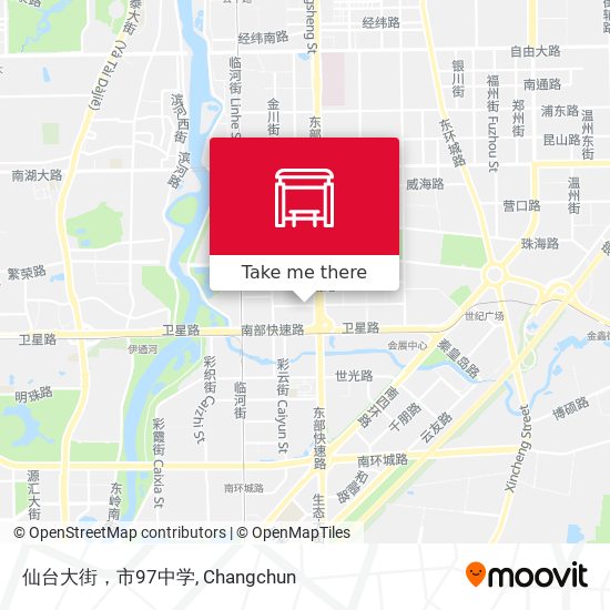 仙台大街，市97中学 map