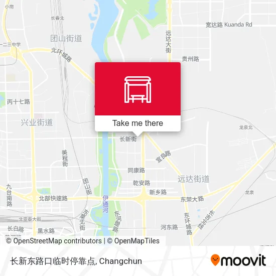 长新东路口临时停靠点 map