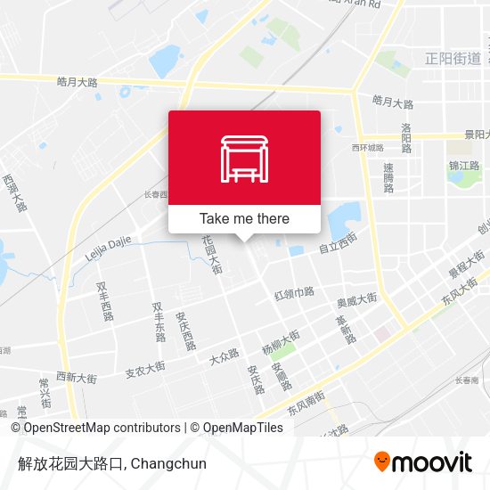 解放花园大路口 map