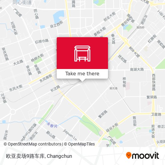 欧亚卖场9路车库 map