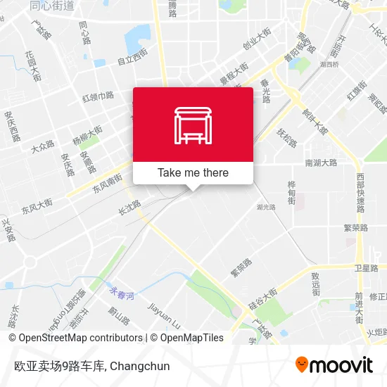 欧亚卖场9路车库 map