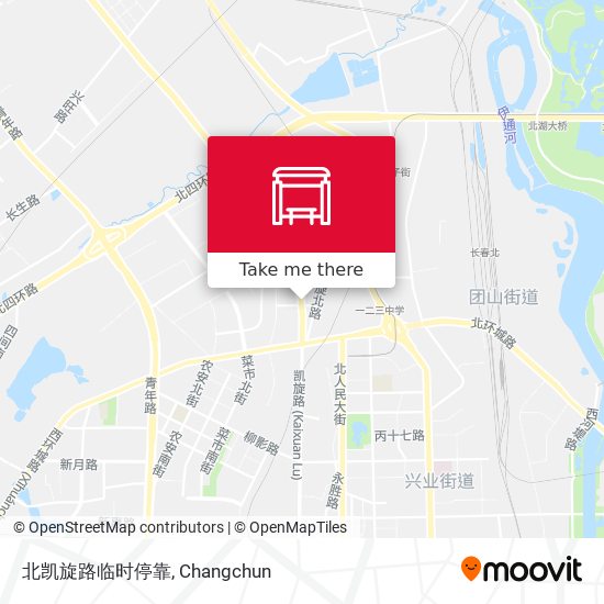 北凯旋路临时停靠 map