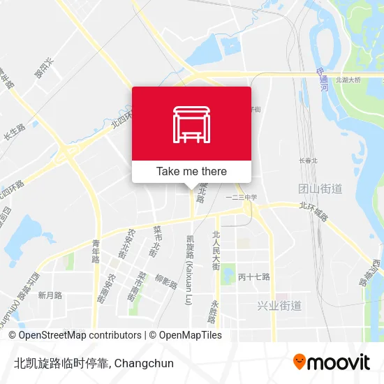 北凯旋路临时停靠 map
