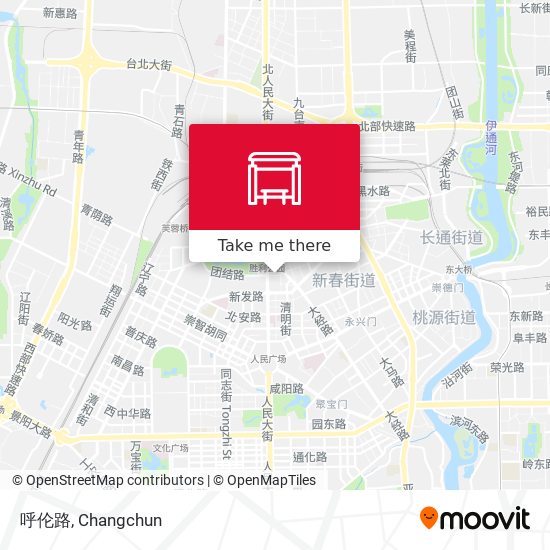 呼伦路 map