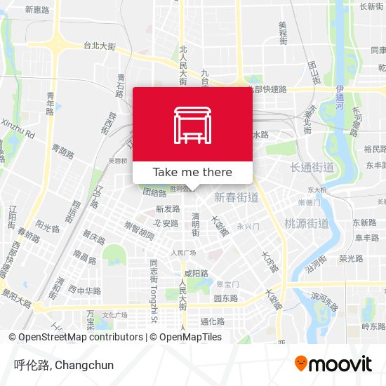 呼伦路 map