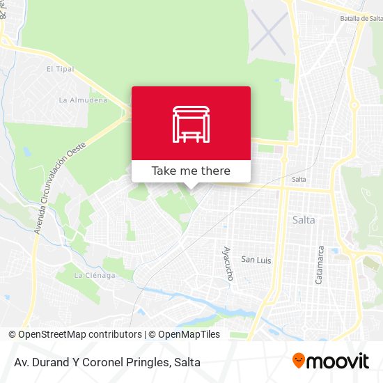 Av. Durand Y Coronel Pringles map