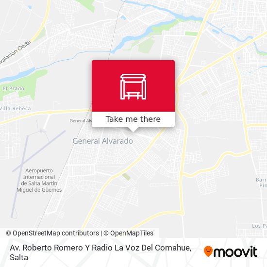 Av. Roberto Romero Y Radio La Voz Del Comahue map