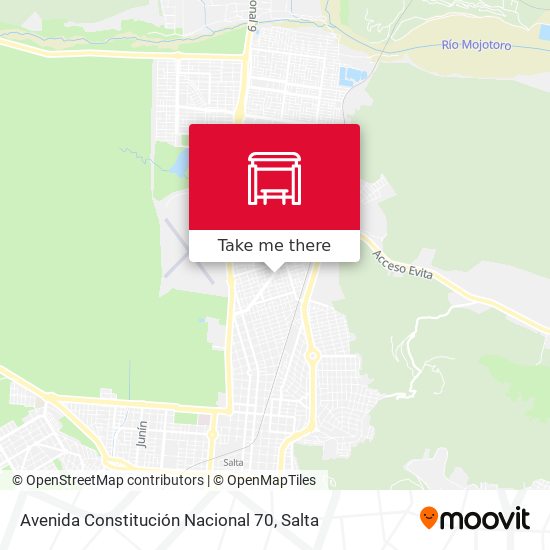 Mapa de Avenida Constitución Nacional 70
