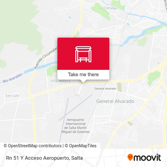 Rn 51 Y Acceso Aeropuerto map