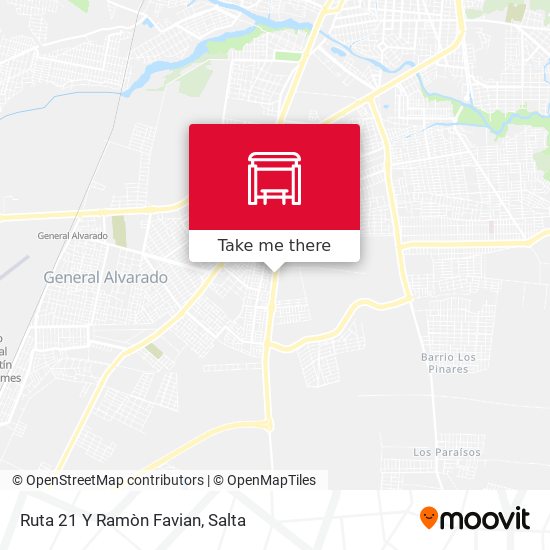 Ruta 21 Y Ramòn Favian map