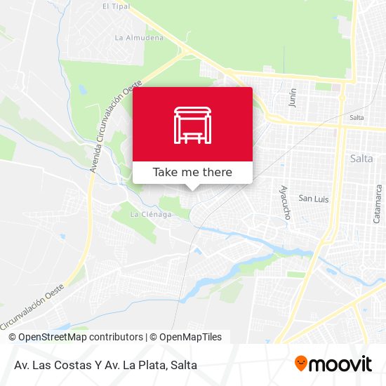 Av. Las Costas Y Av. La Plata map